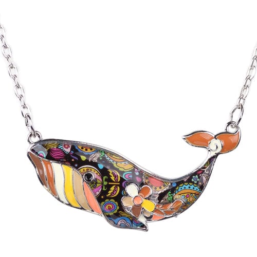 Necklace - Enamel Whale