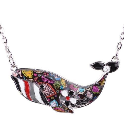Necklace - Enamel Whale