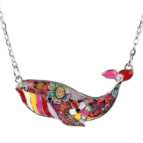 Necklace - Enamel Whale