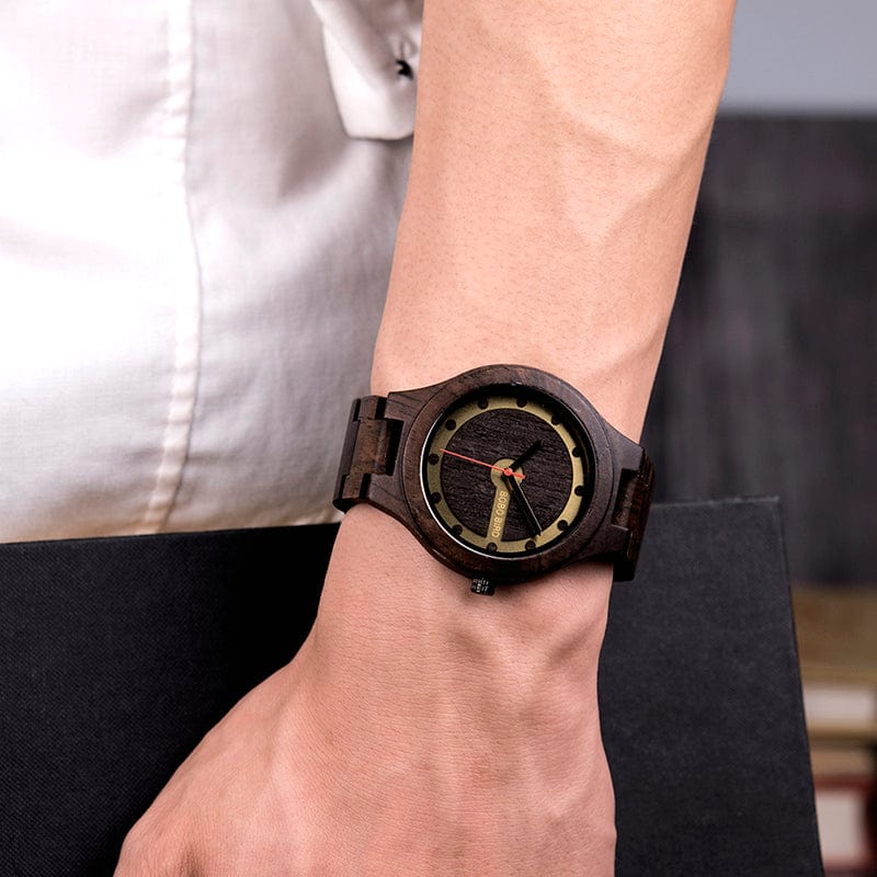 Men's Watch - BOBO BIRD V-Q09 Bamboo Wood Quartz Watches
