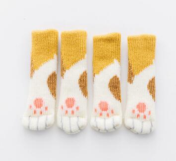 Cat Paw Chair Leg Socks - 4pcs