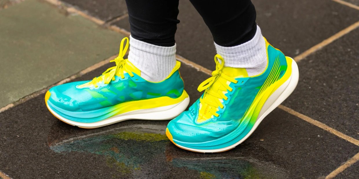 Women's-Sneakers-Collection-Woman-Wearing-Green-And-Yellow-Sneakers