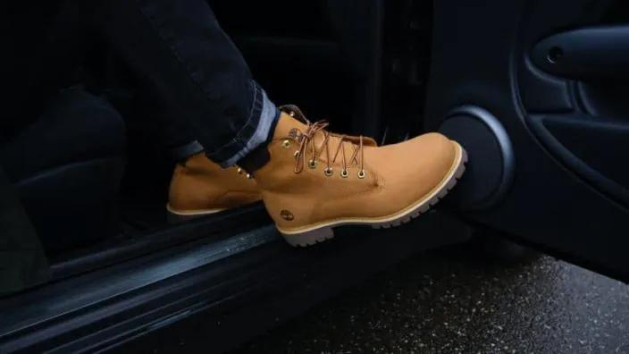 Men's-Leather-Boots-Collection-Man-Stepping-Out-Of-Luxury-Car