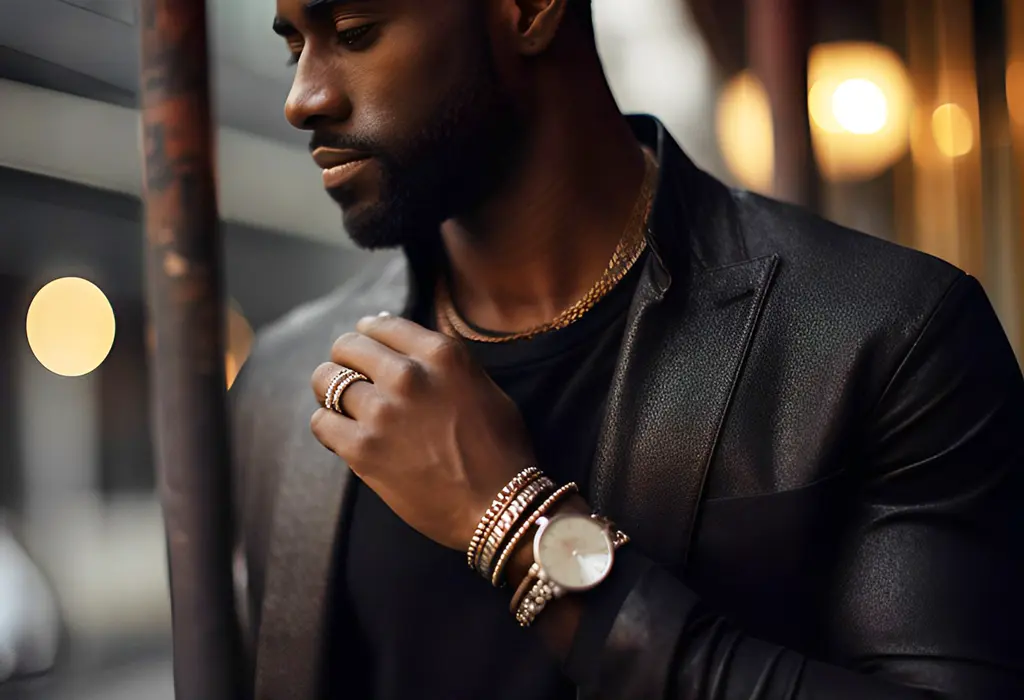 Men's-Jewelry-Collection-Black-African-Male-In-Grey-Suit