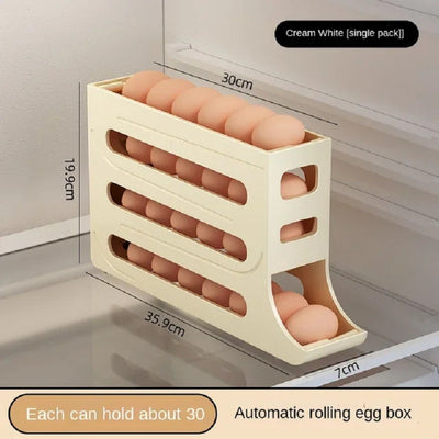 Refrigerator Egg Storage Box Automatic Scrolling