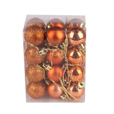 24pcs 30mm Christmas Tree Hanging Ball Ornament