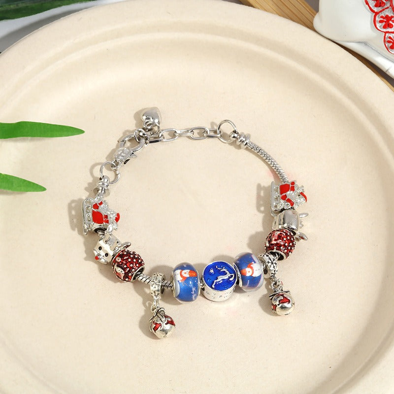 Christmas Bracelet - Beaded Xmas Bracelet