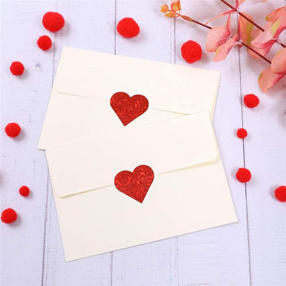 Valentine's Day Heart Shape Labels - 500pcs