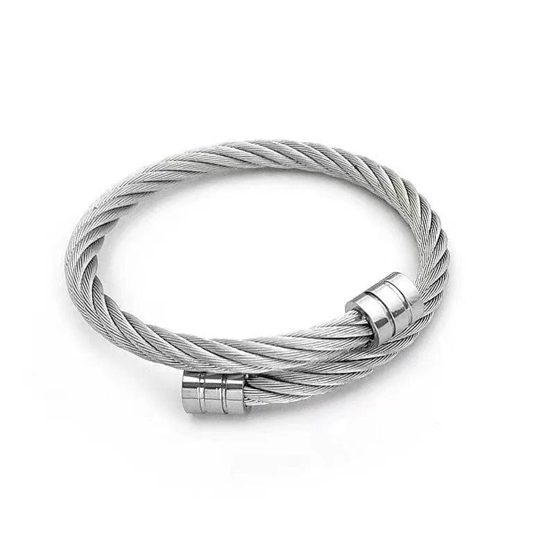 Bracelet - Men's Hip-Hop Punk Titanium Steel Elastic Wire Bracelet