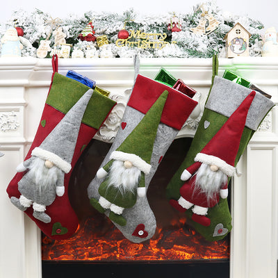 Large Christmas Stocking Cloth Santa Xmas Socks