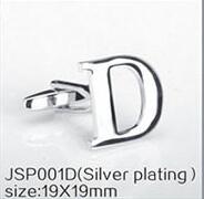 Cufflinks - Silver-color 26 Letters Cuff Links