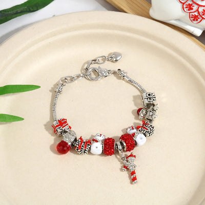 Christmas Bracelet - Beaded Xmas Bracelet