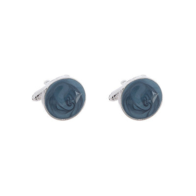 Cufflinks - French Round Lacquer Cufflinks