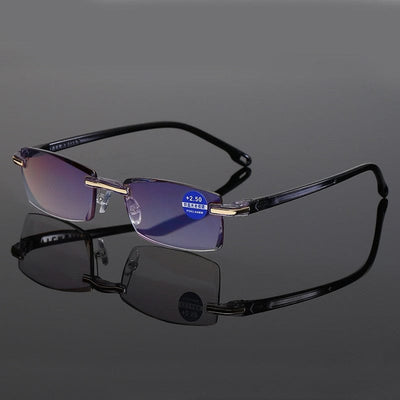 Sunglasses - Ahora Anti Blue Light Blocking Rimless Square Frameless Presbyopic Unisex Sun Glasses