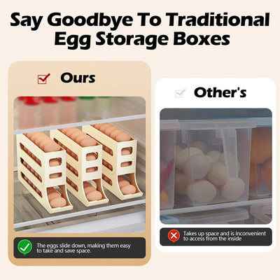 Refrigerator Egg Storage Box Automatic Scrolling