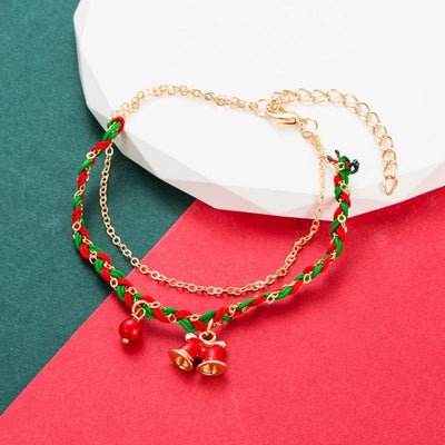 Christmas Bracelet - Santa Claus Elk Garland Bell Bracelet