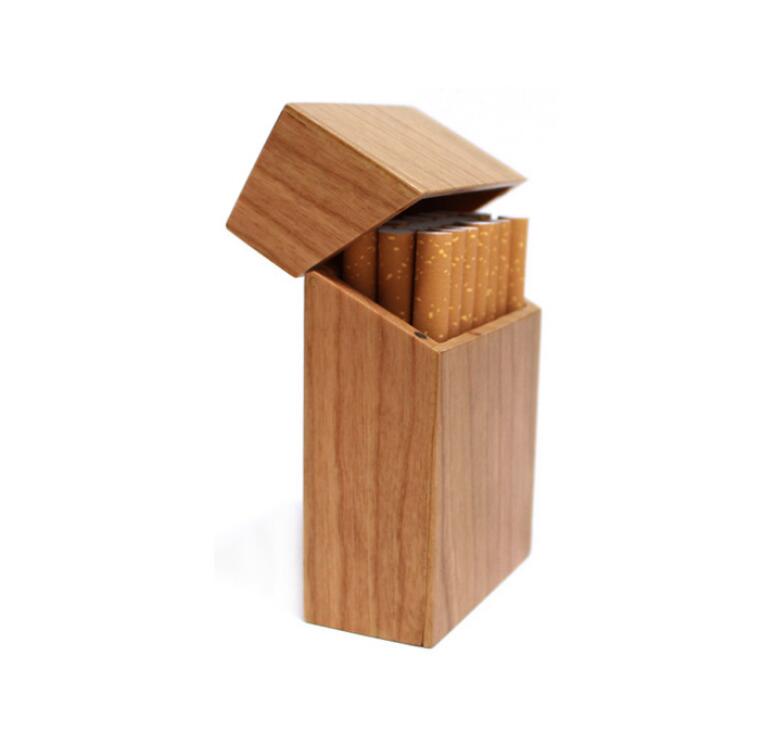 Thin Magnetic Bamboo 20 Cigarette Flip Case - GiddyGoatStore