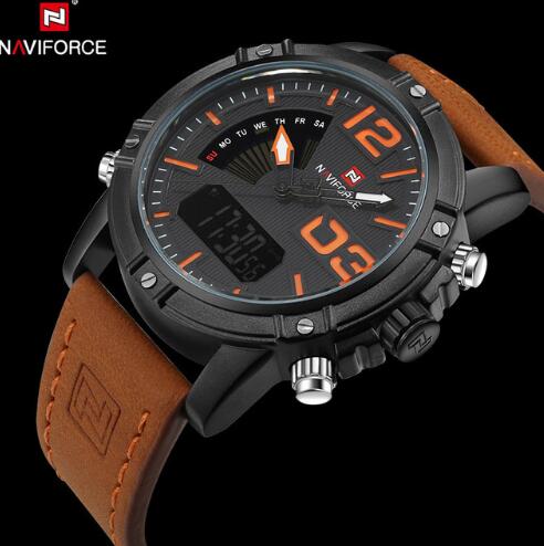 Men's Watch - NaviForce Digital LED Quartz Sports Watch - GiddyGoatStore