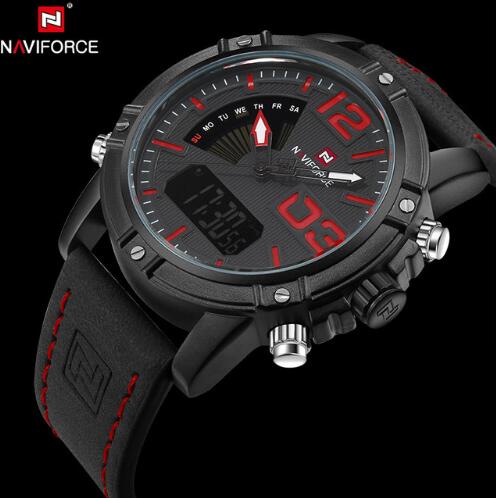 Men's Watch - NaviForce Digital LED Quartz Sports Watch - GiddyGoatStore