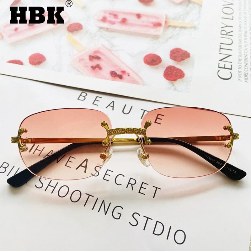 Sunglasses - Rimless Retro Square Unisex Sun Glasses