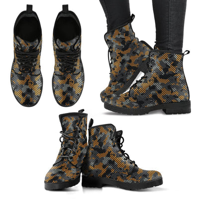 Leather Boots - Beehive Camouflage Women's - GiddyGoatStore