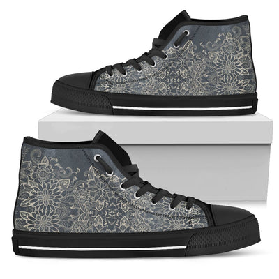 High-Top Shoes - Grey Mosaico (Black) - GiddyGoatStore