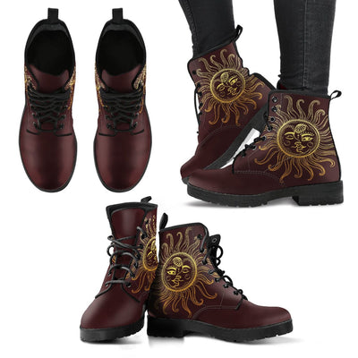 Leather Boots - Sun Moon Women's - GiddyGoatStore