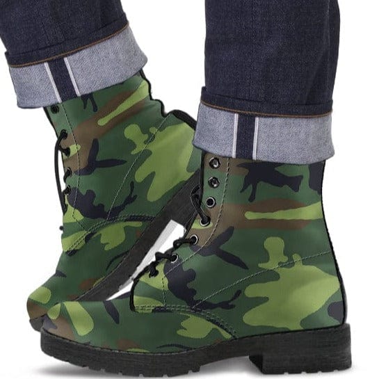 Men's Leather Boots - Camo - GiddyGoatStore