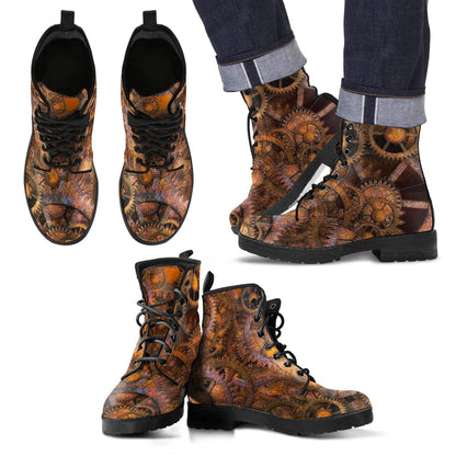 Men's Leather Boots - Steampunk