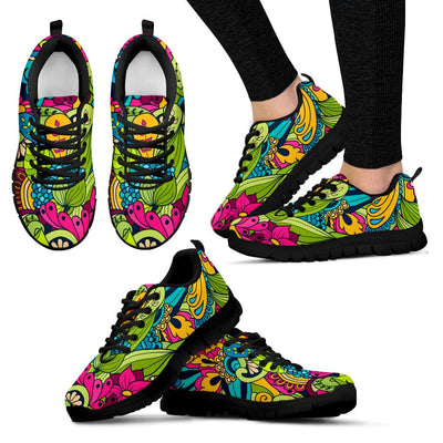 Sneakers - Neon Flower Power - GiddyGoatStore