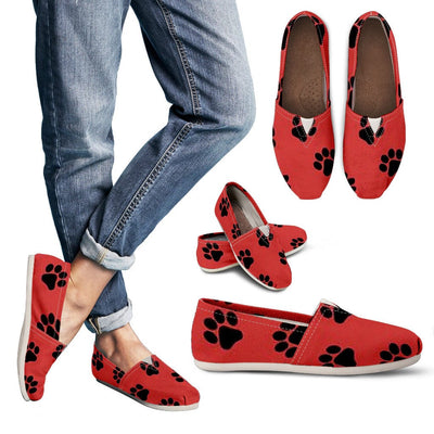 Women's Casual Shoes - Pooch Paw Print - GiddyGoatStore