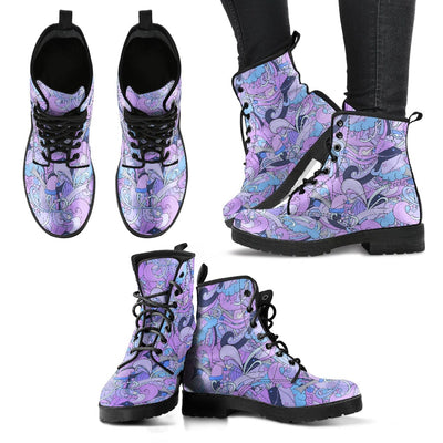 Leather Boots - Purple Festive Funk P7 Women's - GiddyGoatStore