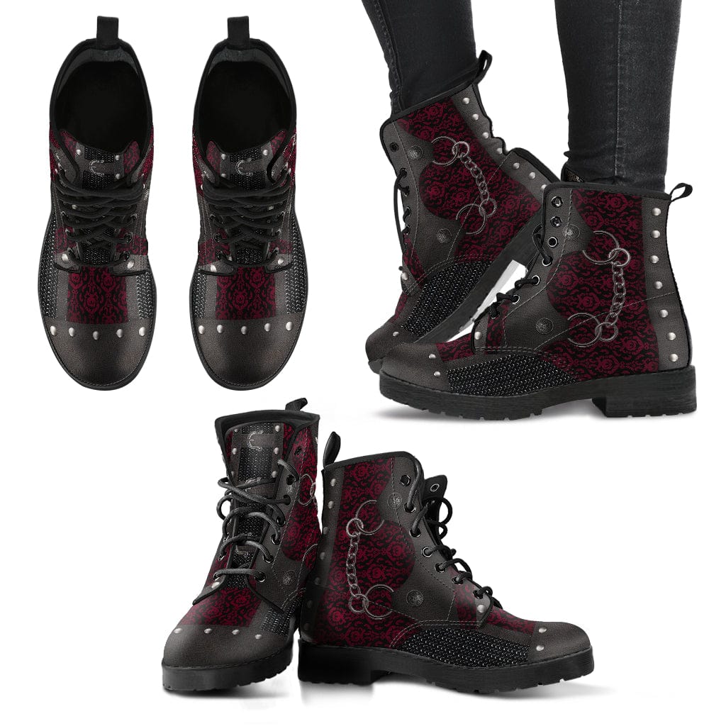 Leather Boots - Women's  Black Lace - GiddyGoatStore