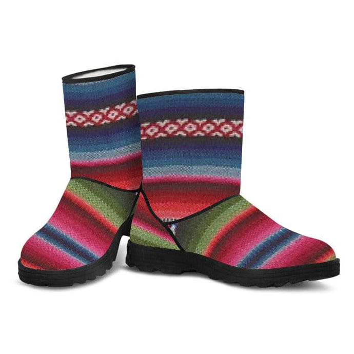 Women's Faux Fur Boots - Aztec - GiddyGoatStore