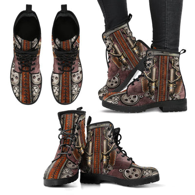 Leather Boots - Brown Steam Punk Women's - GiddyGoatStore