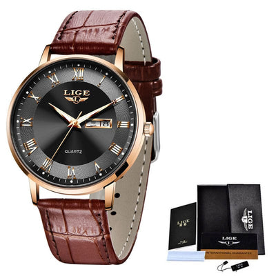 Watch - LIGE Ultra Thin Classic Milan Mesh Dual Calendar Quartz Watch