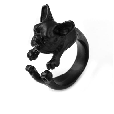 Ring - Unisex Vintage Dog Hug Adjustable Ring