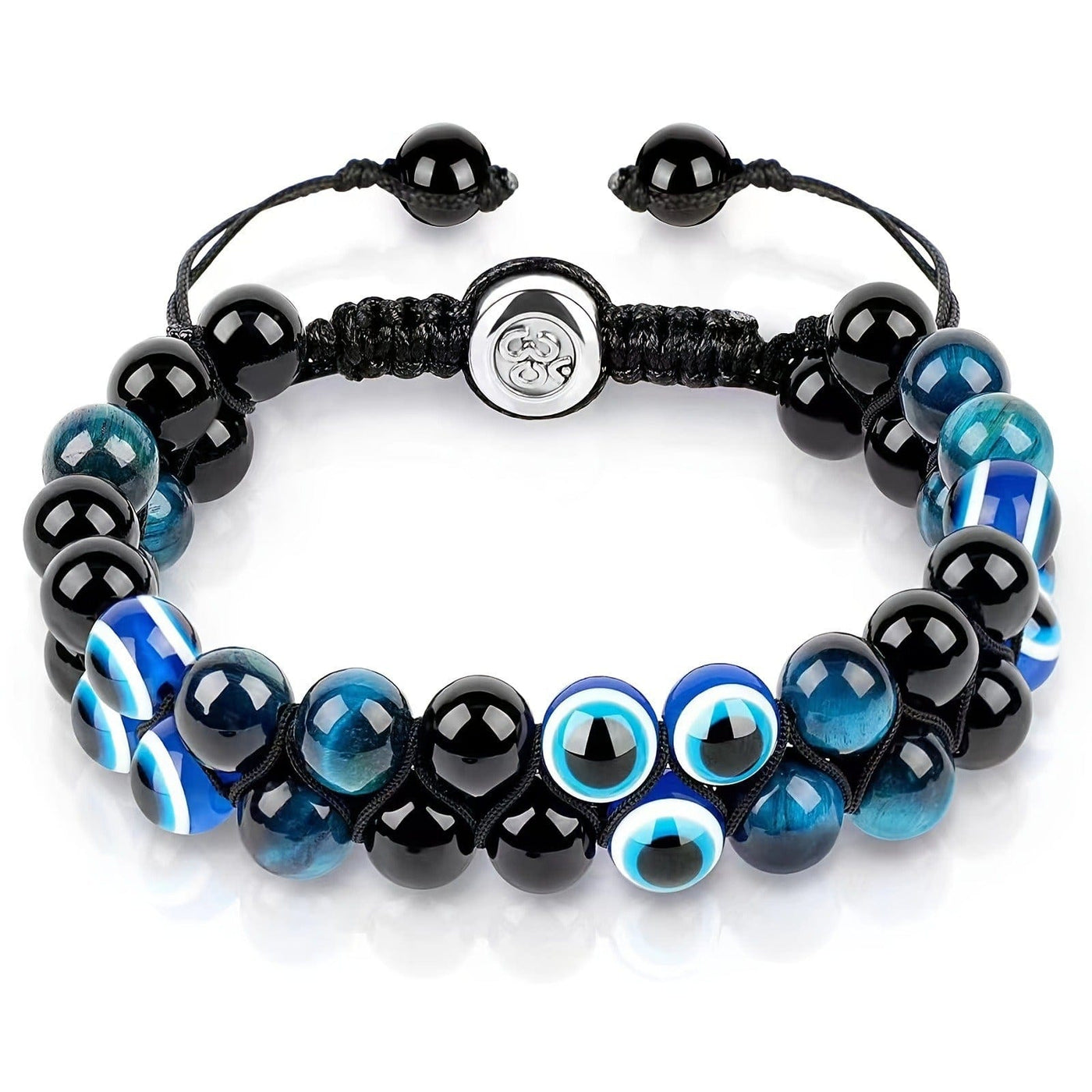Bracelet - Men's Tiger Eye Agate Adjustable Black Magnet Yoga Bracelet