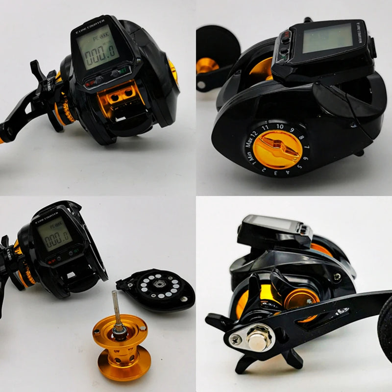 7.2:1 Digital Fishing Digital Reel With Accurate Line Counter With Alarm