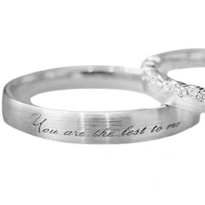 Ring - Unisex 925 Sterling Sliver Silver Your Are The Best To Me Touch Of Hearts Couple Adjustable Ring
