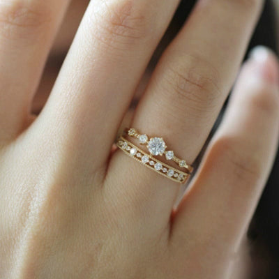 Ring - Women's Simple Zircon Fashion Ring
