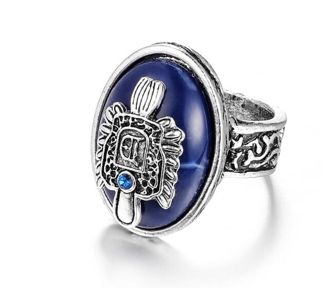 Ring - Men's Vintage The Vampire Diaries Lapis Lazuli Blue Crystal Replica Ring