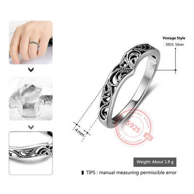 Ring - Women's Victorian Bohemia Style 925 Sterling Silver Ring
