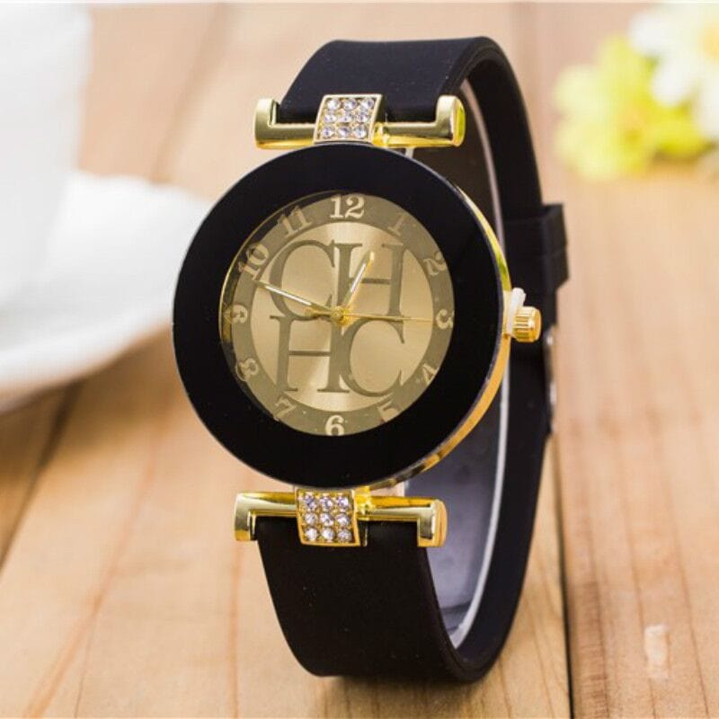 Watch - Women's Leather Geneva Quartz Silicone Watch