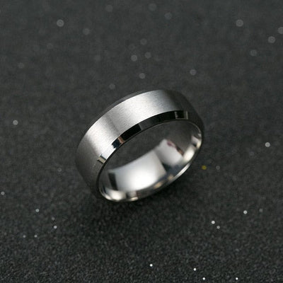 Ring - Men's Simple Black Titanium Ring