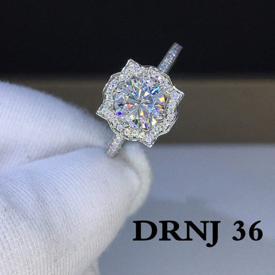 Ring - Women's Eight Heart Eight Arrow Six Claw Moissanite Zircon Wedding Ring