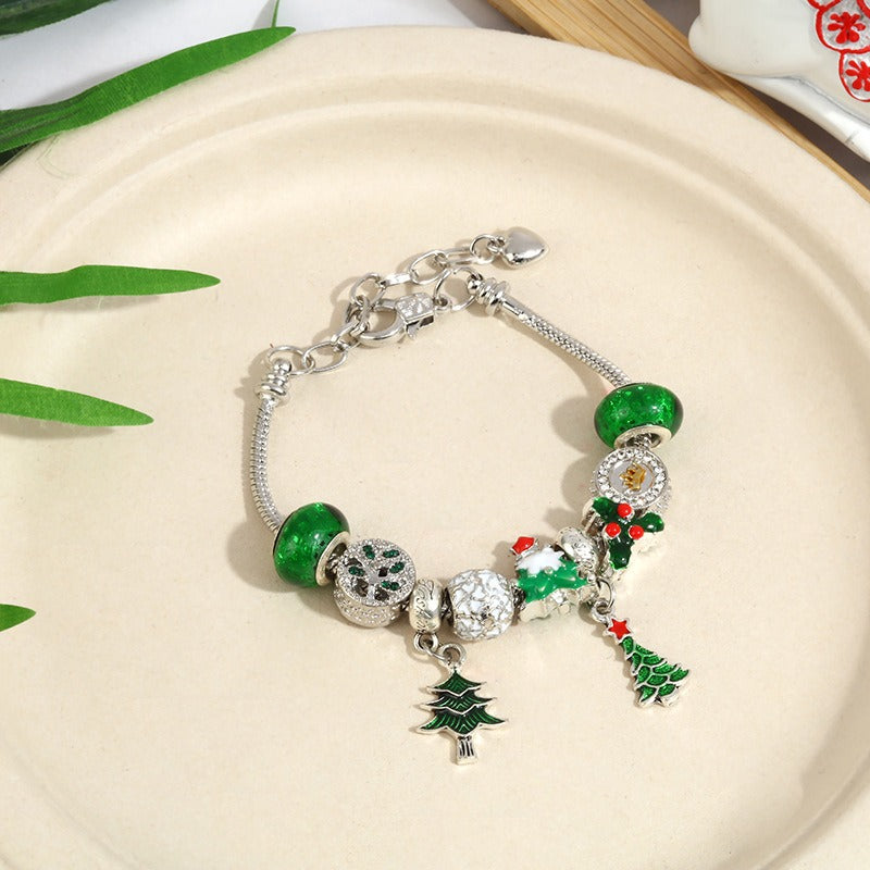 Christmas Bracelet - Beaded Xmas Bracelet