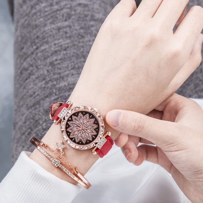 Watch - Women's Romantic Starry Sky Leather Quartz Watch