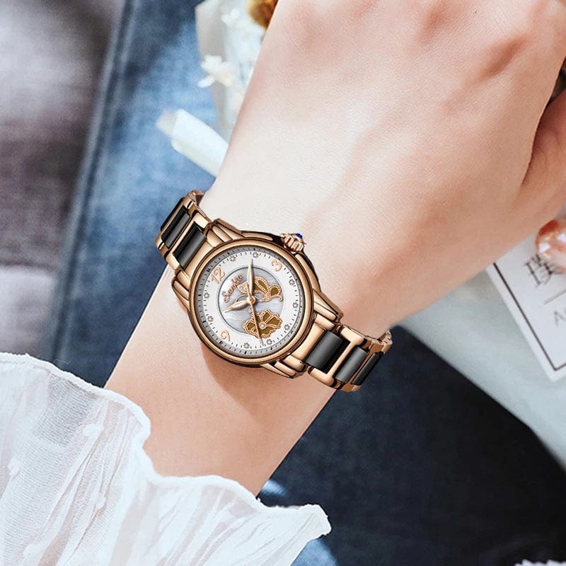 Watch - Women's Luxury LIGE Ceramic Exquisite Quartz Watch