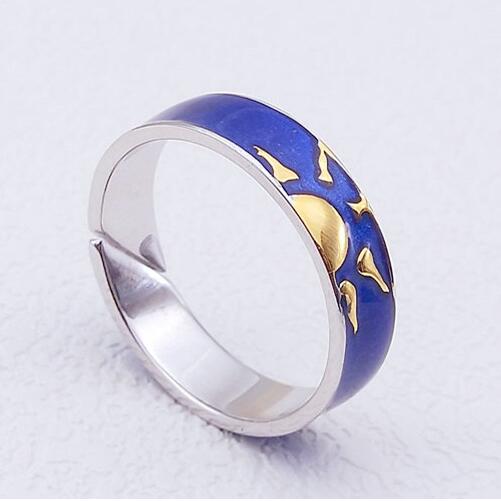 Ring - Unisex 925 Sterling Silver Thinking About The Night Moon And Sun Adjustable Ring